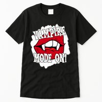Vampire Mode On Fangs Lips Halloween Tall T-Shirt
