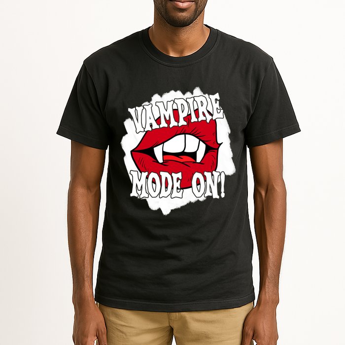 Vampire Mode On Fangs Lips Halloween Tall T-Shirt
