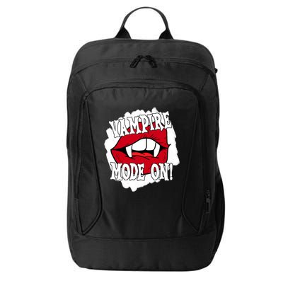 Vampire Mode On Fangs Lips Halloween City Backpack