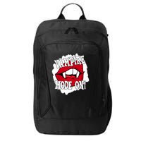 Vampire Mode On Fangs Lips Halloween City Backpack
