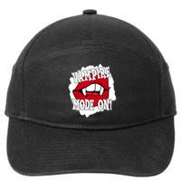 Vampire Mode On Fangs Lips Halloween 7-Panel Snapback Hat