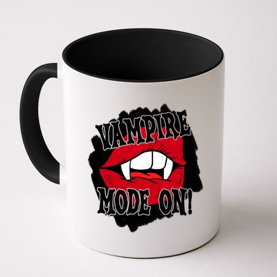 Vampire Mode On Fangs Lips Halloween Mug