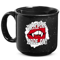 Vampire Mode On Fangs Lips Halloween 15oz Campfire Ceramic Mug