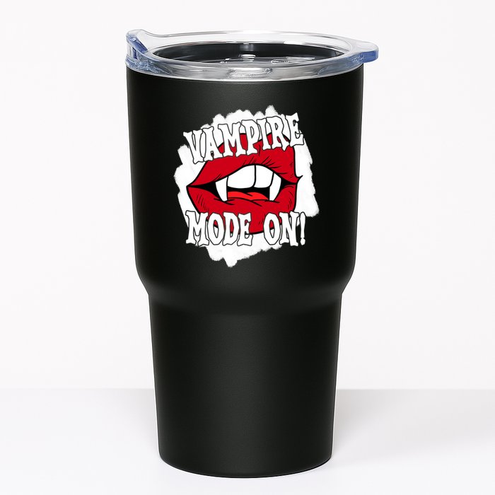 Vampire Mode On Fangs Lips Halloween Tumbler