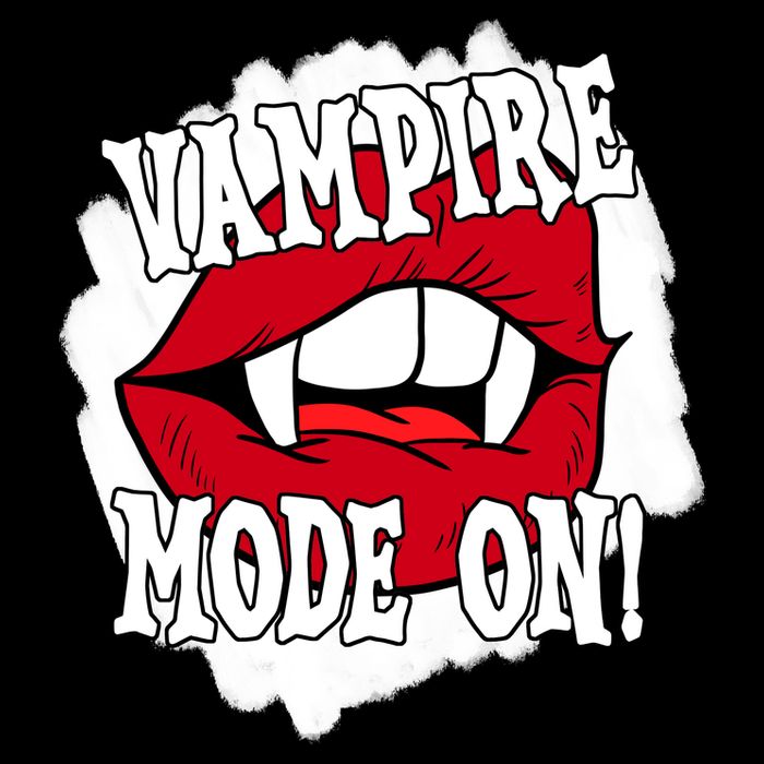 Vampire Mode On Fangs Lips Halloween Premium T-Shirt