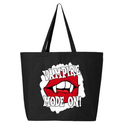 Vampire Mode On Fangs Lips Halloween 25L Jumbo Tote