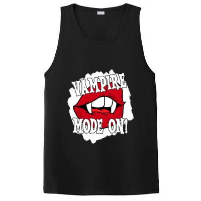 Vampire Mode On Fangs Lips Halloween PosiCharge Competitor Tank