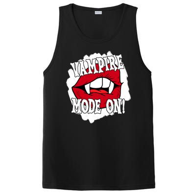 Vampire Mode On Fangs Lips Halloween PosiCharge Competitor Tank