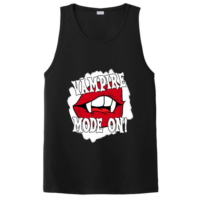 Vampire Mode On Fangs Lips Halloween PosiCharge Competitor Tank