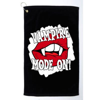 Vampire Mode On Fangs Lips Halloween Golf Towel