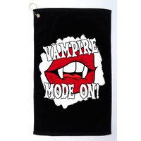 Vampire Mode On Fangs Lips Halloween Golf Towel