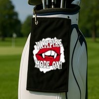 Vampire Mode On Fangs Lips Halloween Golf Towel