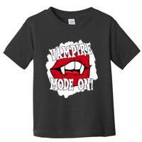 Vampire Mode On Fangs Lips Halloween Toddler T-Shirt