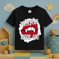 Vampire Mode On Fangs Lips Halloween Toddler T-Shirt