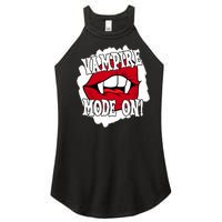 Vampire Mode On Fangs Lips Halloween Women's Perfect Tri Rocker Tank