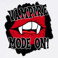 Vampire Mode On Fangs Lips Halloween Garment-Dyed Sweatshirt