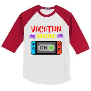 Vacation Mode On Gamer Kids Colorblock Raglan Jersey