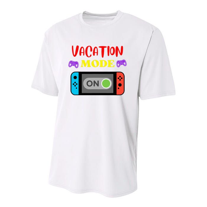 Vacation Mode On Gamer Youth Performance Sprint T-Shirt