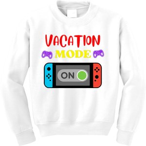 Vacation Mode On Gamer Kids Sweatshirt