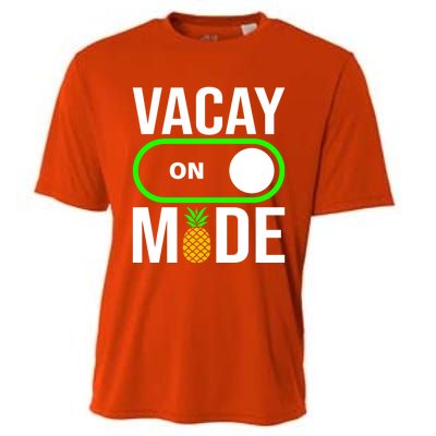 Vacay Mode On Cute Pineapple Graphic Summer Vacation Design Gift Cooling Performance Crew T-Shirt