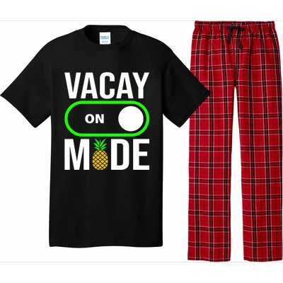 Vacay Mode On Cute Pineapple Graphic Summer Vacation Design Gift Pajama Set