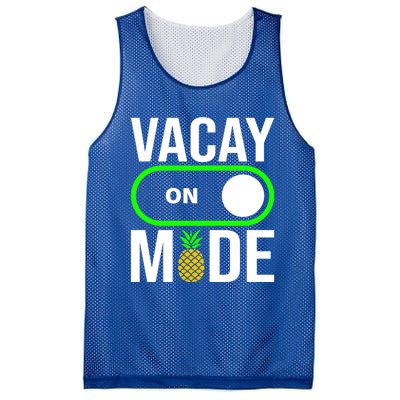 Vacay Mode On Cute Pineapple Graphic Summer Vacation Design Gift Mesh Reversible Basketball Jersey Tank