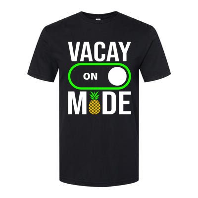 Vacay Mode On Cute Pineapple Graphic Summer Vacation Design Gift Softstyle CVC T-Shirt