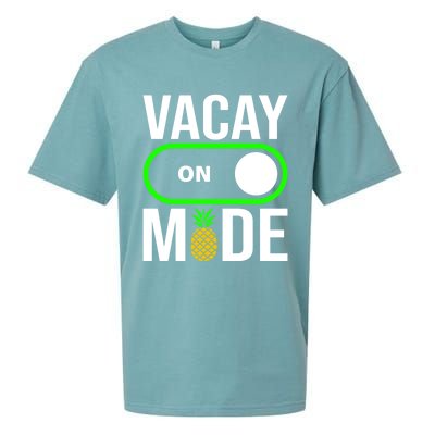 Vacay Mode On Cute Pineapple Graphic Summer Vacation Design Gift Sueded Cloud Jersey T-Shirt