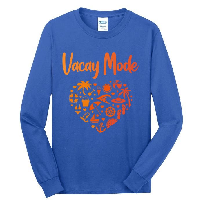 Vacay Mode On Designs For Tourist Beach Gift Tall Long Sleeve T-Shirt