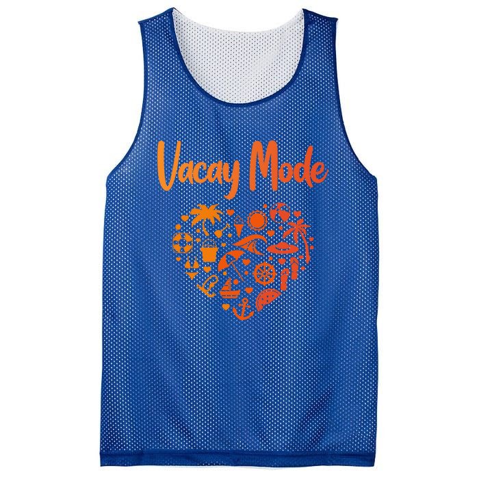 Vacay Mode On Designs For Tourist Beach Gift Mesh Reversible Basketball Jersey Tank