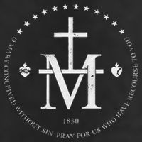 Virgin Mary Of Miraculous Medal Our Lady Marian Cross 7 Panel Mesh Trucker Snapback Hat