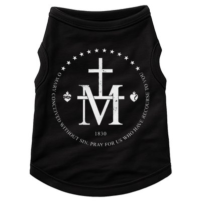 Virgin Mary Of Miraculous Medal Our Lady Marian Cross Doggie Tank