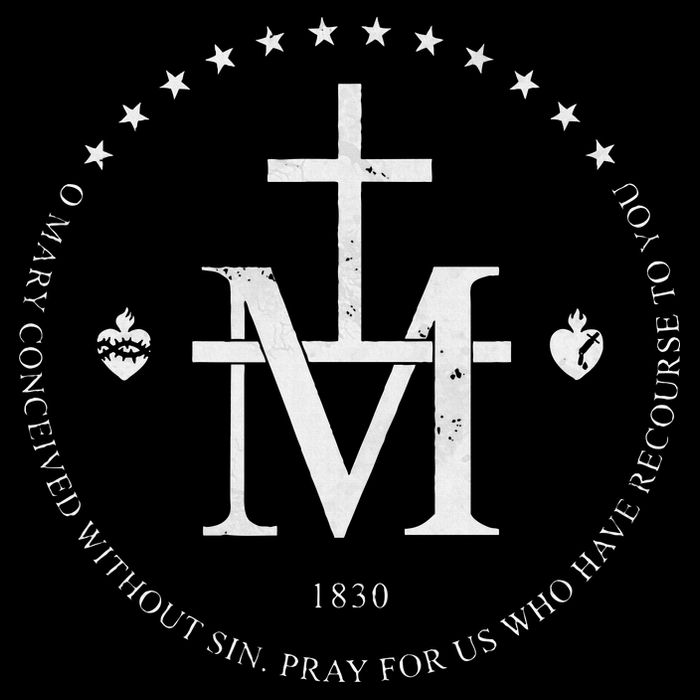 Virgin Mary Of Miraculous Medal Our Lady Marian Cross Flat Bill Trucker Hat