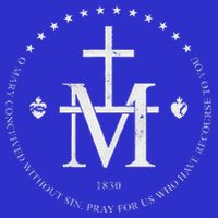 Virgin Mary Of Miraculous Medal Our Lady Marian Cross 16 in Basic Backpack