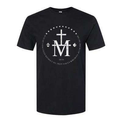 Virgin Mary Of Miraculous Medal Our Lady Marian Cross Softstyle CVC T-Shirt