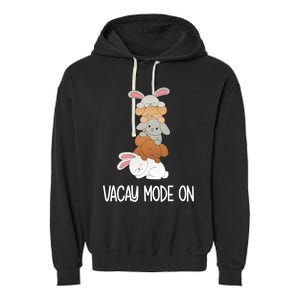 Vacay Mode On Kawaii Bunny Kawaii Rabbit Gift Garment-Dyed Fleece Hoodie