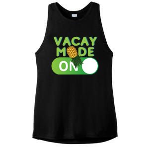 Vacay Mode On Retro Swinger Upside Down Pineapple Cool Gift Ladies PosiCharge Tri-Blend Wicking Tank