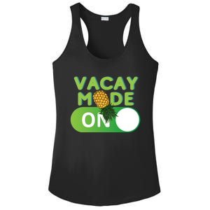 Vacay Mode On Retro Swinger Upside Down Pineapple Cool Gift Ladies PosiCharge Competitor Racerback Tank