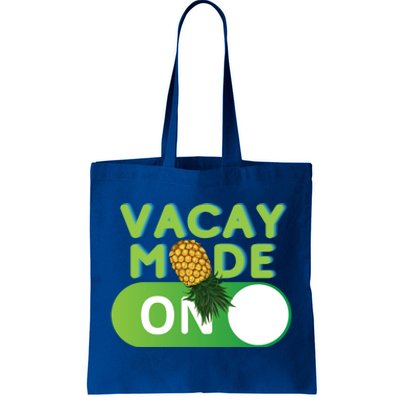 Vacay Mode On Retro Swinger Upside Down Pineapple Cool Gift Tote Bag