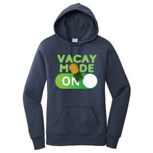 Vacay Mode On Retro Swinger Upside Down Pineapple Cool Gift Women's Pullover Hoodie