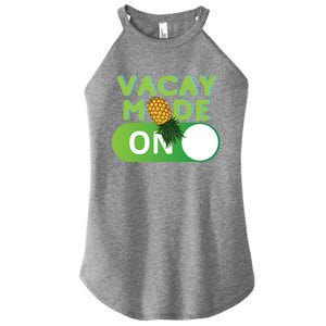 Vacay Mode On Retro Swinger Upside Down Pineapple Cool Gift Women's Perfect Tri Rocker Tank