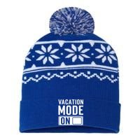 Vacation Mode On Funny Vacation Cute Gift USA-Made Snowflake Beanie