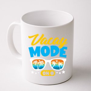 Vacay Mode On Sunglasses Palm Tree Hawaii Vacation Summer Gift Coffee Mug