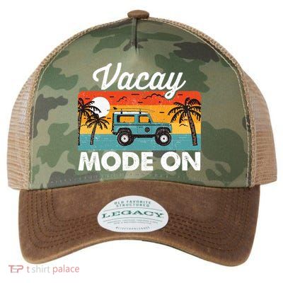 Vacay Mode On Sunset Summer Family Vacation Traveling Gift Legacy Tie Dye Trucker Hat