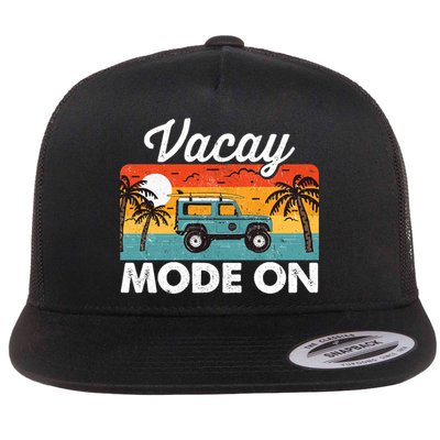 Vacay Mode On Sunset Summer Family Vacation Traveling Gift Flatbill Hat