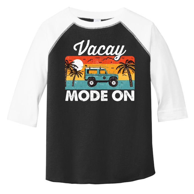Vacay Mode On Sunset Summer Family Vacation Traveling Gift Toddler Fine Jersey T-Shirt