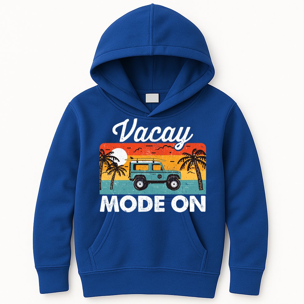 Vacay Mode On Sunset Summer Family Vacation Traveling Gift Kids Hoodie