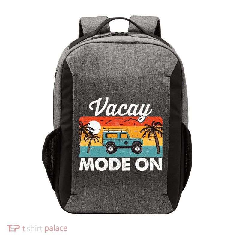 Vacay Mode On Sunset Summer Family Vacation Traveling Gift Vector Backpack