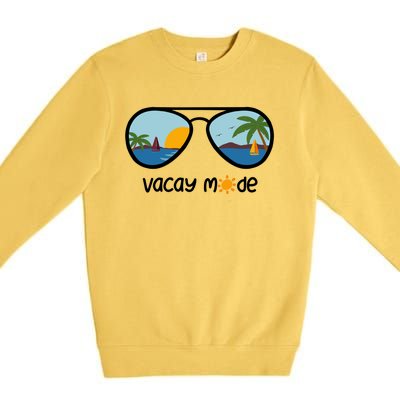 Vacay Mode On The Beach Gift Premium Crewneck Sweatshirt