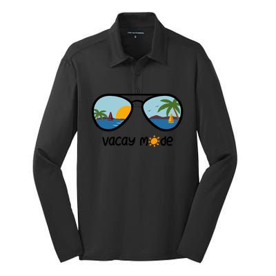 Vacay Mode On The Beach Gift Silk Touch Performance Long Sleeve Polo